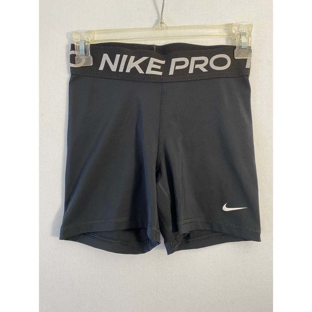 Nike Pro Dri-FIT Women Black Compression Volleyball Training Shorts Size S